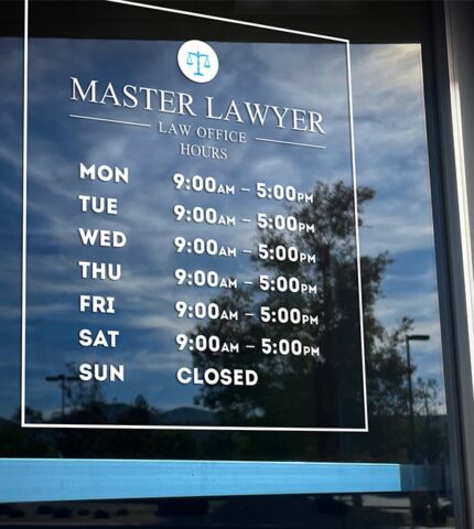 Business Hours Signs